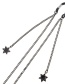 Fashion Black Hang Neck Six-pointed Star Chain Glasses Chain