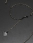 Fashion Black Hanging Neck Square Chain Glasses Chain