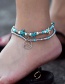 Fashion Tag Tree Double-layer Conch Starfish Rice Bead Turtle Anklet