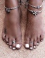 Fashion Circle Silver Starfish Rune Om Anklet
