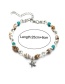 Fashion Silver Conch Rice Beads Starfish Shell Crystal Beads Anklet