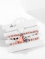 Fashion Pink + Silver Shell Sequin Bead Chain Tassel Bracelet Four-piece