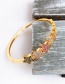 Fashion Gold Copper Inlaid Zircon Pentagram Bracelet