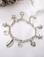Fashion Silver Starfish Wave Shell Anklet