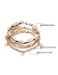Fashion Gold Shell Five-pointed Star Anklet 3 Piece Set