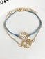 Fashion Gold Alloy Resin Earth Love Bracelet Set