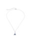 Fashion Silver Fishtail Pearl With Diamond Necklace
