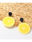 Fashion Kiwi Yellow Acrylic Fruit Earrings