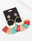 Fashion Beige Scalloped Lafite Alloy With Beads Earrings