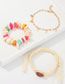 Fashion Color Silk Screen Shell Stone Woven Bracelet 3 Piece Set