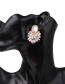 Fashion Pink Diamond Glass Flower Earrings