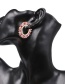 Fashion Pink C-shaped Sun Flower Earrings