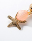 Fashion White Alloy Resin Starfish Shell Hairpin Two-piece