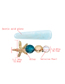 Fashion Blue Alloy Starfish Shell Acetate Plate Hairpin Two-piece