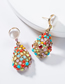 Fashion Color Drop-shaped Acrylic Stud Earrings