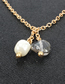 Fashion White Shaped Crystal Pearl Necklace