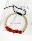 Fashion Red Copper Beaded Natural Stone Bracelet