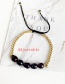 Fashion Navy Blue Copper Beaded Natural Pearl Bracelet