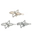 Fashion Gold Openwork Lotus-studded Hair Clip