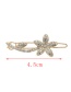 Fashion Gold Plum Blossoms With Diamond Hair Clips