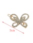Fashion Silver Geometric Flower Butterfly Hollow Diamond-studded Hairpin