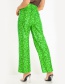 Fashion Fluorescent Green Snake Print Trousers
