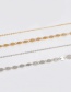 Fashion White K Copper Beads Geometric Copper Sequin Chain Body Chain