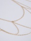 Fashion White K Geometric Chain Tassel Waist Chain