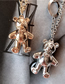 Fashion Silver Metal Bear Thick Chain Necklace