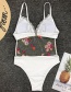 Fashion White Rose Embroidered Mesh Stitching Lace One-piece Swimsuit