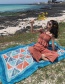 Fashion Blue Triangle Oversized Sunscreen Shawl