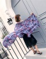 Fashion Color Flower Printed Cotton And Linen Scarf Shawl