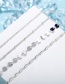 Fashion Silver Sequined Bamboo Chain Anklet Four-piece