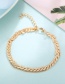 Fashion Gold Aircraft Chain 2 Layer Anklet Set