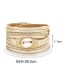 Fashion White Natural Shell Magnetic Buckle Faux Leather Bracelet