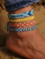 Fashion Yellow And White Arrow Color Rope Woven Anklet