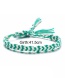 Fashion Blue-green Small Diamond Color Rope Woven Anklet