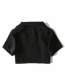 Fashion Black High Waist Short Small Suit Short Sleeve