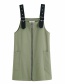 Fashion Green Zipper Strap Dress