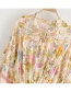 Fashion Beige Cotton Printed Tassel Dress