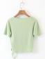Fashion Avocado Green Cotton Tether T-shirt
