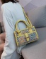 Fashion Yellow Woolen Stitching Shoulder Bag