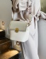 Fashion White Frosted Rivet Crossbody Bag