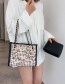Fashion White Woolen Stitching Shoulder Messenger Bag