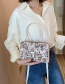 Fashion White Woolen Stitching Shoulder Bag