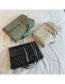 Fashion Green Lingge Tassel Shoulder Shoulder Bag