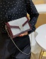 Fashion Black Diamond Sequined Patent Leather Chain Messenger Bag