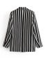 Fashion Black And White Striped Suit