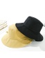 Fashion Black Cotton Foldable Fisherman Hat