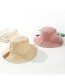 Fashion Pink Cotton Foldable Fisherman Hat